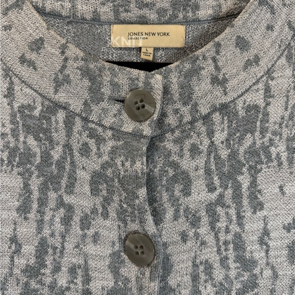 Jones New York Collection Gray Knit Two Piece Skirt Set Size Top L and Bottom M - Picture 4 of 14